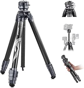 NEEWER LITETRIP LT32 Trépied de Voyage 62" en Fibre de Carbone avec tête panoramique à 360° de nivellement ± 15°,Plaque Arca QR Compatible avec Peak Design Capture V3, (Ancien TP62)