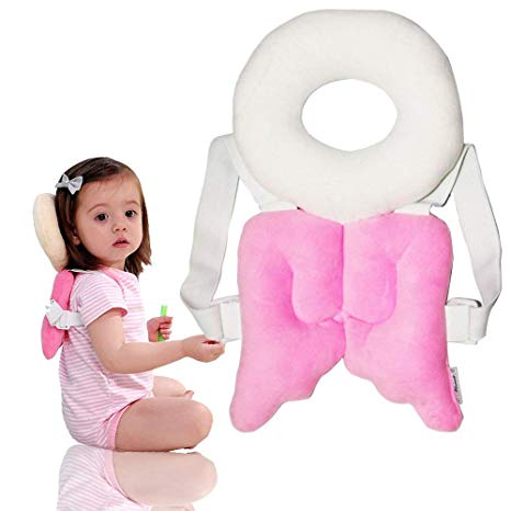 ADTALA Baby Protector - Baby Ajustable Head Shoulder Safety Pad - Baby Head Cushion with Flexible Strap for Baby Walking - for Baby Safety - for Crawling Baby - 4-24 Months Babies-Multi Color