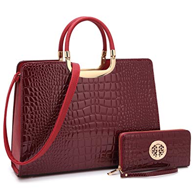 Women's Handbags and Purses Ladies Designer Tote Shoulder Bags Satchel Top Handle Work Bags Briefcase with Matching Wallet