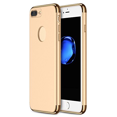 Cover Case for iPhone 7 Plus, MKLOT Armor Defender Case, Anti Scratch Cover, Shockproof, Tough Cover with Bumper Best Gold, for iPhone 7Plus(2016)