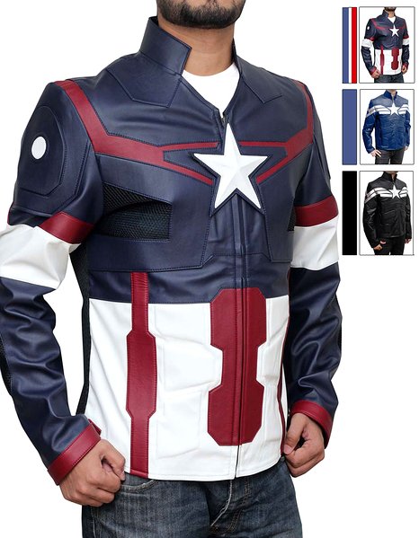 America Favorite Blue Captain Jacket - Super Jacket in Soldier Style