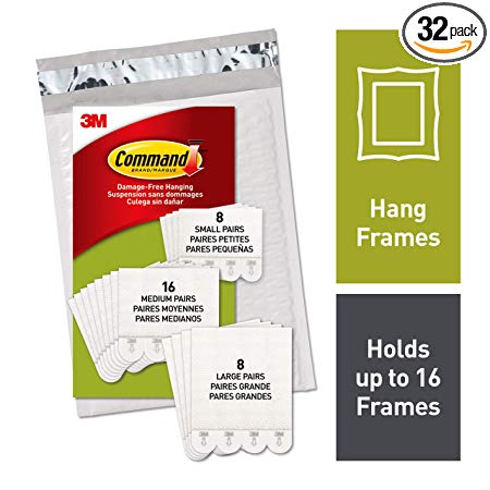 Command White Picture Hanging Strips, Indoor Use (PH211-32NA)