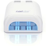 NailStar 36 Watt Professional UV Shellac Gel Nail Lamp Dryer with 120 and 180 Second Timers  4 x 9W Bulbs Included