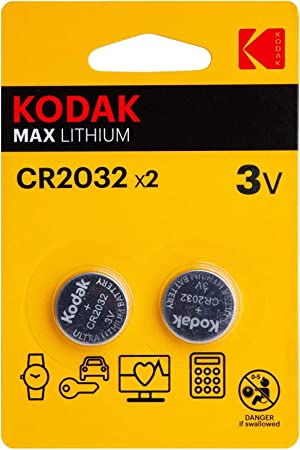 Kodak Max 3V Lithium CR2032 Battery Twin Pack