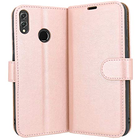 Case Collection Premium Leather Folio Cover for Huawei Honor 8X Case Magnetic Closure Full Protection Book Design Wallet Flip with [Card Slots] and [Kickstand] for Huawei Honor 8X Phone Case