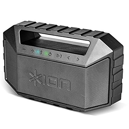 ION Audio Plunge | Waterproof Stereo Boombox with Bluetooth, Built-in Microphone & Rechargeable Battery (20W)