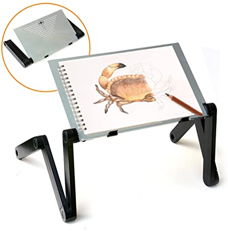 QuickLIFT Portable Art Easel Adjustable Stand for Drawing & Painting on Tabletop / Bed / Couch / Floor. Use with Sketch Book , Canvas & Other Media