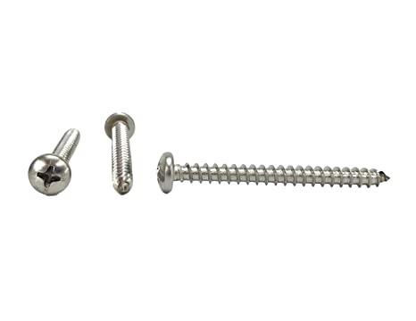 #10 x 2" Stainless Phillips Pan Head Sheetmetal Screw (1/2 to 2 Lengths in Listing) 100 Pieces (#10 x 2 inch)