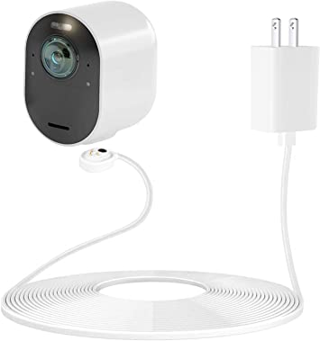 Uogw Accessories for Arlo Ultra and Arlo Pro 3, 30ft/9.1m Weatherproof Magnetic Cable and Power Adapter Continuously Charging Arlo Pro 3 and Arlo 4k Ultra- White