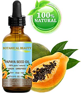 PAPAYA SEED OIL WILD GROWTH. 100% Pure / Natural / Undiluted/ Virgin / Unrefined Cold Pressed Carrier Oil. For Skin, Hair, Lip and Nail Care (0.5 Fl. oz. - 15 ml.)