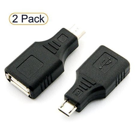 2-Pack USB 20 Micro USB Male to USB Female Host OTG Adapter for SamSung S3 i9100 i9300 Note 2