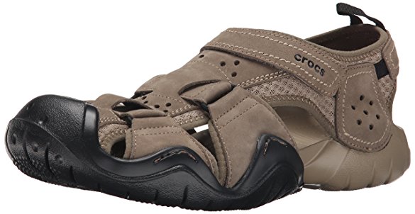 Crocs Men's Swiftwater Leather Fisherman Sandal