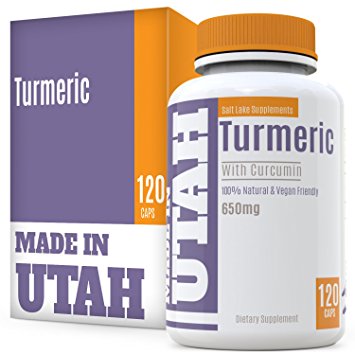 Turmeric Curcumin with Bioperine for Superior Absorption and Bioavailability, Anti-Inflammatory And Natural Antioxidant With 95% Curcuminoids For Joint Pain Relief , 650 mg, 120 Veggie Caps