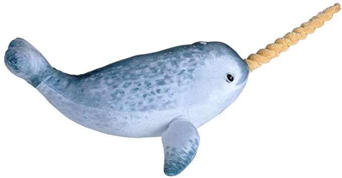 Wild Republic Narwhal Plush, Stuffed Animal, Plush Toy, Gifts for Kids, Living Ocean, 12"