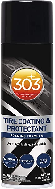 303 (30393) Products Automotive Tire Coating & Protectant - Sling-Free Formula - for A Long Lasting Satin Finish - Prevents Dry Rot - Superior UV Protection, 18 fl. oz.