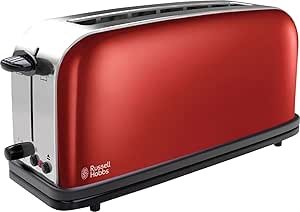 Russell Hobbs 21391-56 Toaster Colorous Plus Flame red long-21391-56, Black