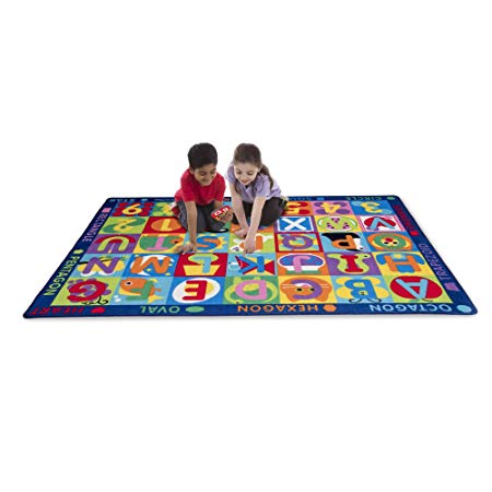 Melissa & Doug Jumbo ABC-123 Rug (58 x 79 36 Game Cards), Multicolor