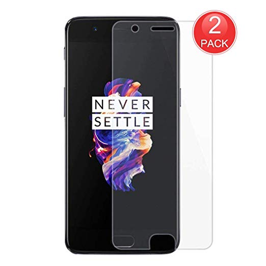 X-Dision [2-Pack Screen Protector Compatible with OnePlus 5,9H Tempered Glass Protective Cover,2.5D Premium Protect Film,[Bubble-free Installation][Clear Scratch-Resistant]