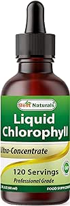 Best Naturals Liquid Chlorophyll Drops - 50 mg - 120 Servings Per Glass Bottle - 2 FL OZ