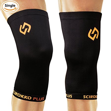 Copper Knee Sleeve - GUARANTEED Recovery Knee Brace For Men And Women - Ultra-high copper content Infused Fit - Wear Anywhere - Single