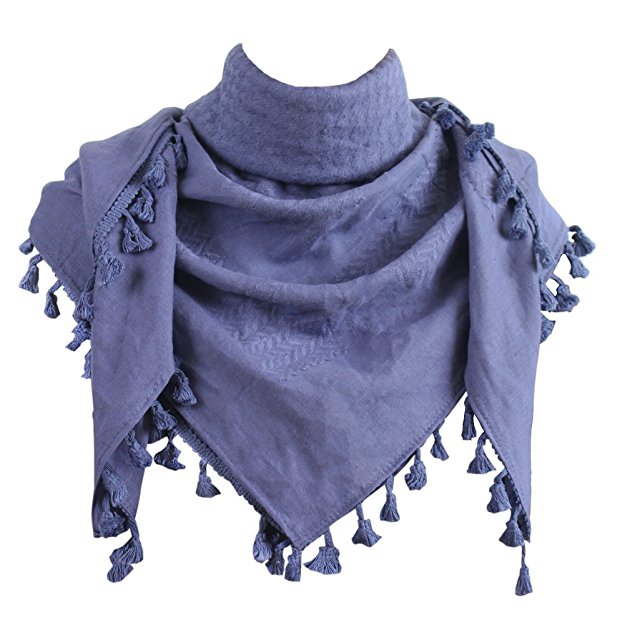 Explore Land 100% Cotton Solid Color Scarf Wrap Soft Face Cover Protect 47 x 47 inch