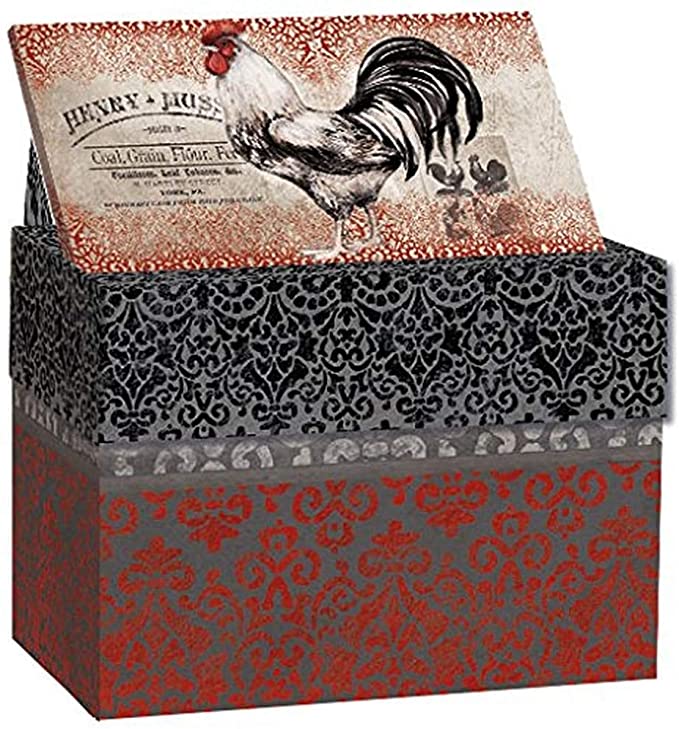 Lang Cardinal Rooster Card (2011092) Recipe Box, Small, MULTI