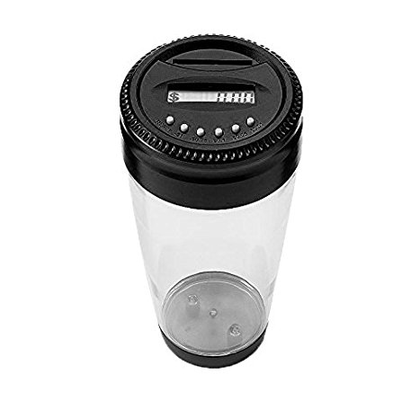 Digital Coin Tumbler - Coin Counter Change Organizer fits Car Cup Holders Cars - Automatically Totals the Value of U.S. Coins