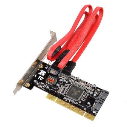 CTYRZCH (TM) 4 Ports SATA Serial ATA PCI RAID Adaptor Controller Card with TWO SATA Date Cables