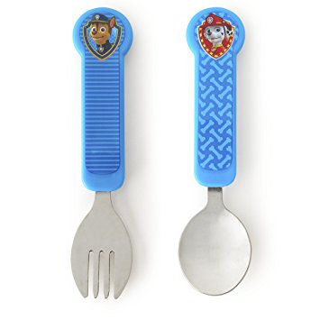 Munchkin PAW Patrol Toddler Fork and Spoon Utensil Set, Blue