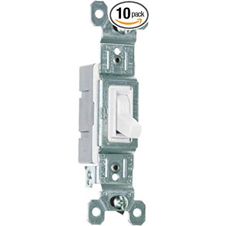 Legrand-Pass & Seymour Pass & Seymour 660WGCP Trademaster Single Pole Switch, White, 10-Pack,