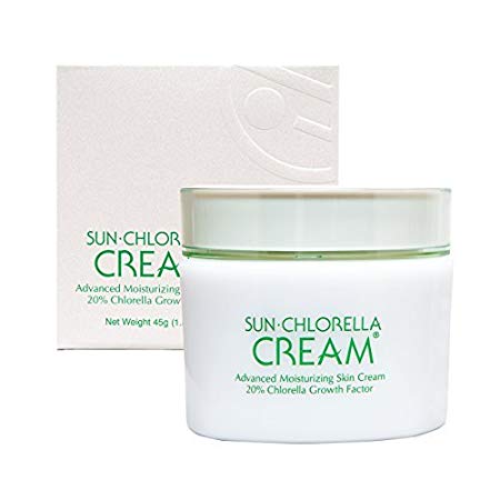 SUN CHLORELLA Skin Cream - Advanced Moisturizing Skin Cream with 20% Chlorella Growth Factor (1.58 Ounce / 45 Gram)