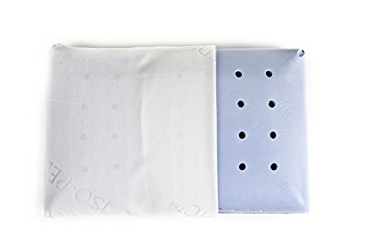 Memory Foam Pillow Queen Size - Hypoallergenic Ventilated Gusseted Cooling Pillows with Removable Washable Microfiber Cover - Medium Soft Orthopedic Neck Support Pillows by ISO-PEDIC (Queen)