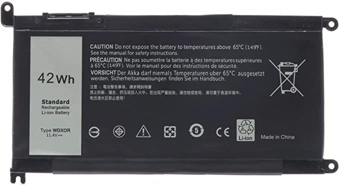 WDX0R Laptop Battery for dell Inspiron 15 5565 5567 5568 5578 7560 7570 7579 7569 Inspiron 13 5000 5368 5378 7368 7378 17 5765 5767 5770 Series Notebook Battery Fits 3CRH3 T2JX4 FC92N CYMGM