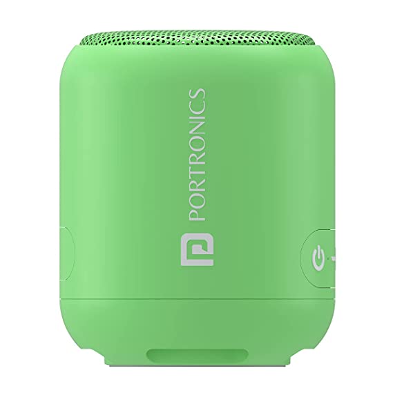 Portronics SoundDrum 1 10W TWS Portable Bluetooth 5.0 Speaker with Powerful Bass, Inbuilt-FM & Type C Charging Cable Included(Green)