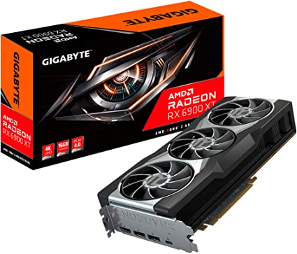 GIGABYTE Radeon RX 6900 XT 16G Graphics Card, 16GB 256-bit GDDR6, GV-R69XT-16GC-B Video Card