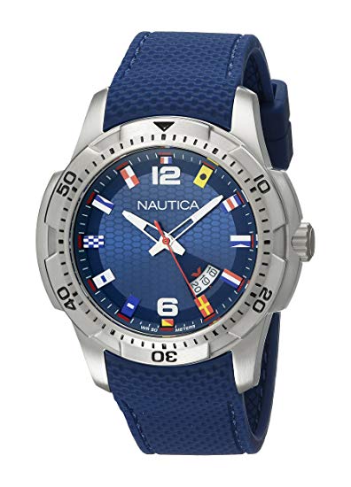 Nautica Men's NAD13515G NCS 16 Flag Analog Display Japanese Quartz Blue Watch