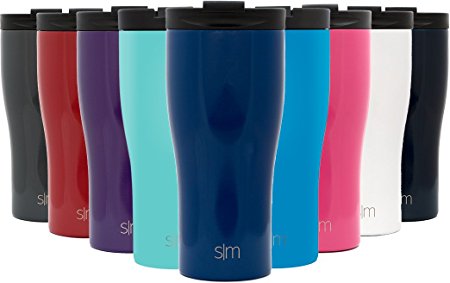 Simple Modern 15oz Journey Tumbler with Leak Proof Lid - Vacuum Insulated Double-Walled 18/8 Stainless Steel Hydro Closing Travel Mug - Coffee Cup Flask - Twilight Blue