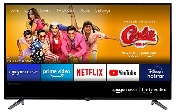 AmazonBasics 81cm (32 inches) Fire TV Edition HD Ready Smart LED TV AB32E10SS (Black)