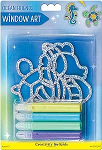 Creativity for Kids Window Art Project: Ocean Friends - Create Your Own Window Art, Under The Sea Suncatcher Kit