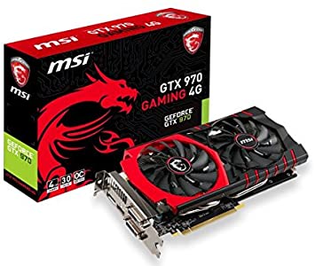 MSI NVIDIA GTX 970 Gaming Twin Frozr HDMI DVI-I DP Graphics Card (4GB, PCI Express, DDR5, 256 Bit)