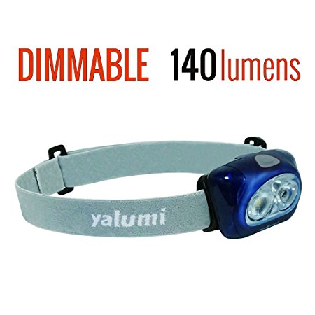 Yalumi LED Headlamp Spark Professional 120-lumen Floodlight/90-lumen Spotlight White/red Night Vision, Electronic Wide/Narrow beam angle switching, Less than 2.8 oz