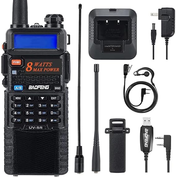 BAOFENG UV-5R Ham Radio with 3800mAh Battery,High Gain Antenna