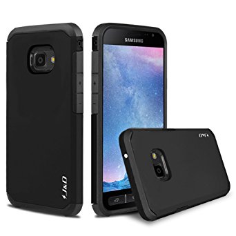 Galaxy Xcover 4 Case, J&D [ArmorBox] [Dual Layer] Hybrid Shock Proof Protective Rugged Case for Samsung Galaxy Xcover 4 - Black