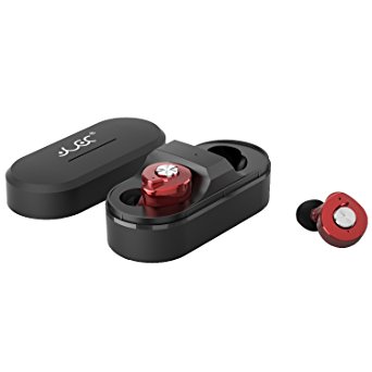 T-TOPER True Wireless Stereo Mini Bluetooth Headphones with Charging Case (Red)