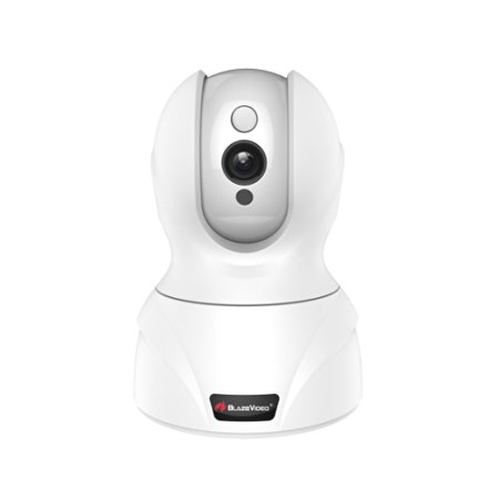 BlazeVideo Wireless WiFi 720P 1.0MP IP Network Pan/Tilt Mini Cloud Camera, SD Card Video Record and Playback, Night Vision, Two-Way Audio, Motion Detection for iPhone, iPad, Android Phone or PC White