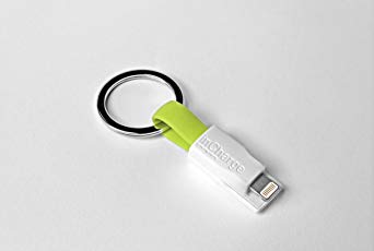 The inCharge Ultra Portable Charging/Sync Keychain Cable Compatible with Apple iPhone/iPad / iPod 10mm Thin Version (Lime)