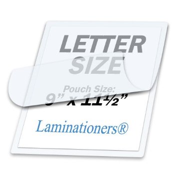 3 Mil Clear Letter Size Thermal Laminating Pouches 9 X 11.5 Qty 100 Hot Glossy Thermal Lamination Sheet Laminator Pockets 9x11.5