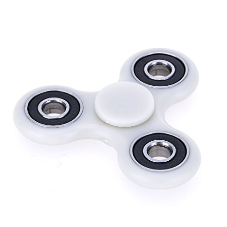 Waitiee Fidget Hand Spinner Finger toy -High Speed 2-5 Minute Spins Stress Reliever Reducer Anxiety ADD Killing Time for adults and Kids (White)