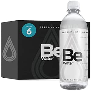 Be Water Artesian (4 cases of 6) from Natural Blue Ridge Mtn Wells & Pure Artesian Springs - Naturally Flowing, Safe Ionized Premium Bottled Drinking Agua Embotellada/Safe BPA Free Hydration