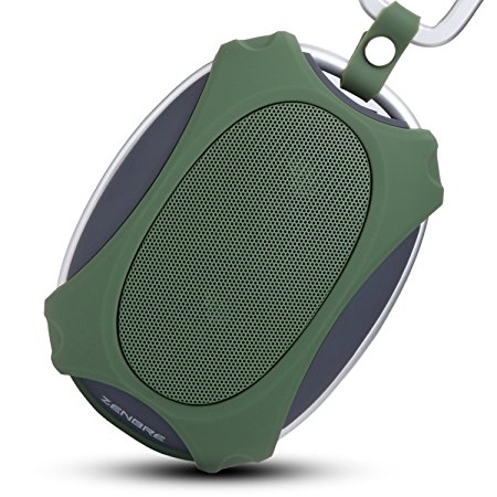 Wireless Speakers, ZENBRE D4 2x3W Waterproof Bluetooth 4.0 Speaker, 12 Hours Play Time and IPX5 Water-resistant, Portable Outdoor Speakers (Green)